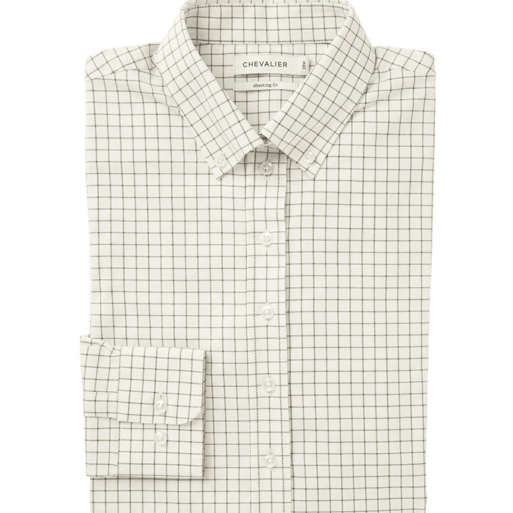 Florence Shooting Fit Stretch Shirt Women Highland Green Tattersall, view: 2