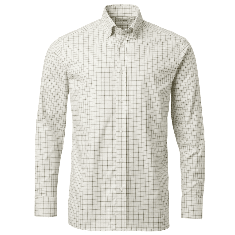 Baron Shooting Fit Stretch Shirt Men Highland Green Tattersall, view: 0