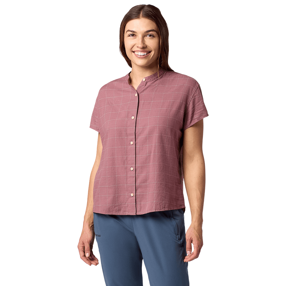 W's Rhea Ss Light Mauve Global Plaid, view: 2