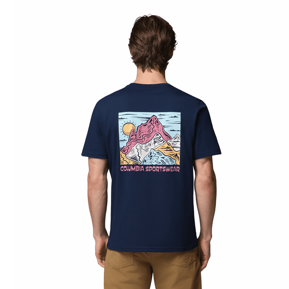 Csc™ Outdoor Back Graphic Tee Collegiate Navy, Sunscape, view: 2