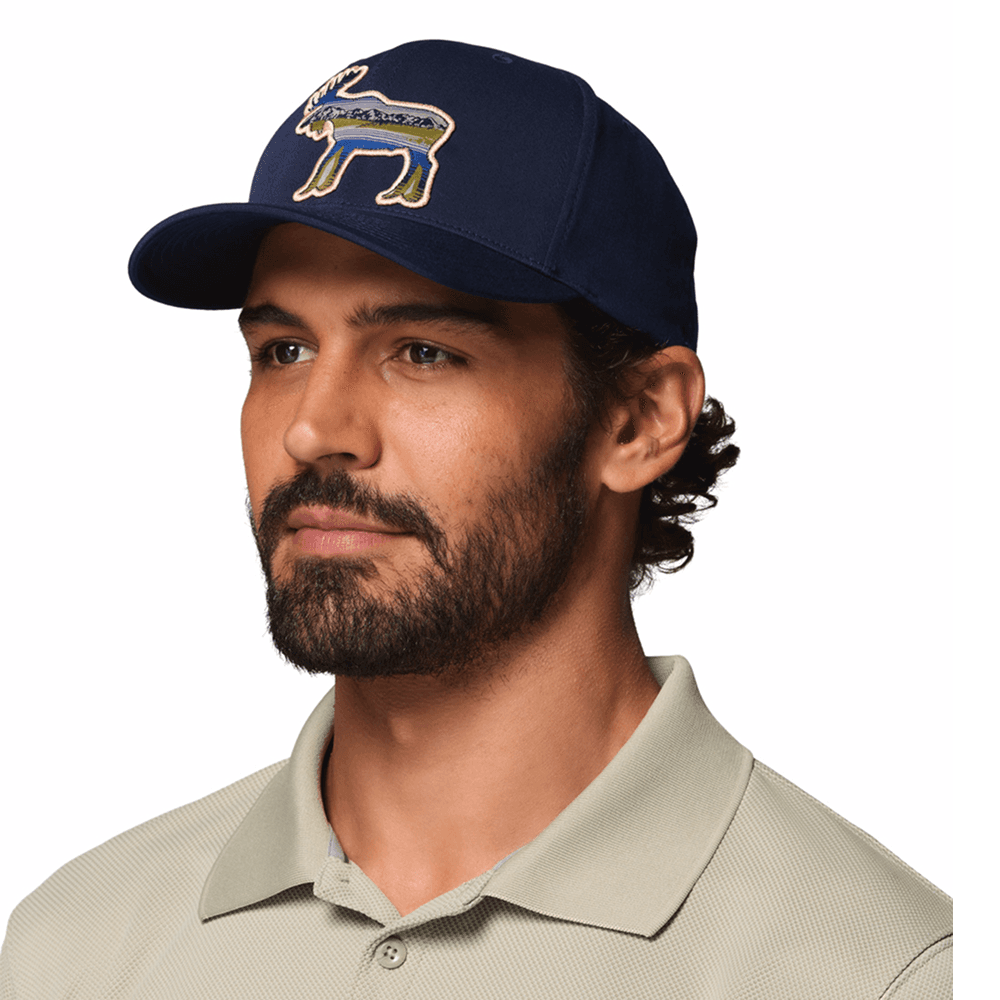 Lost Lager™ 3D Stretch Snap Back Collegiate Navy, Moose, view: 2