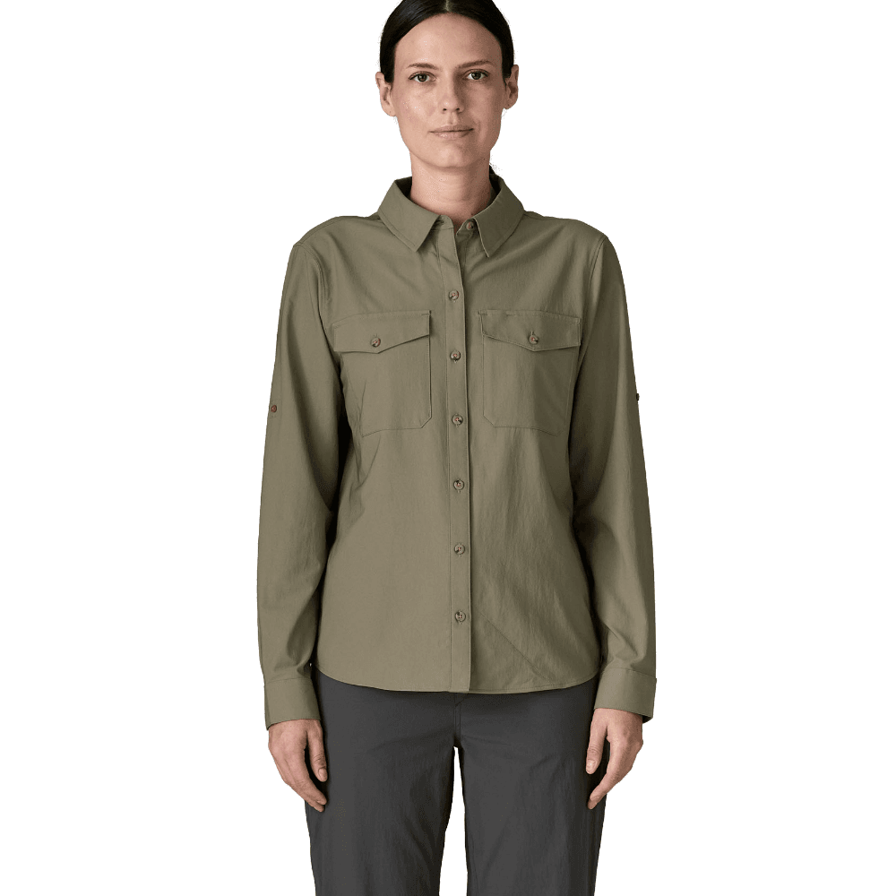 W's L/S Self Guided Sun Shirt River Rock Green, view: 1