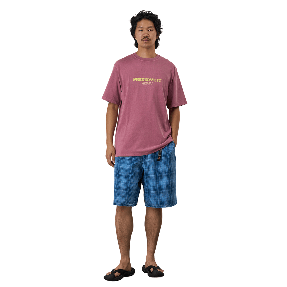 Footprints Tee Pigment Dyed Red Pigment, view: 1