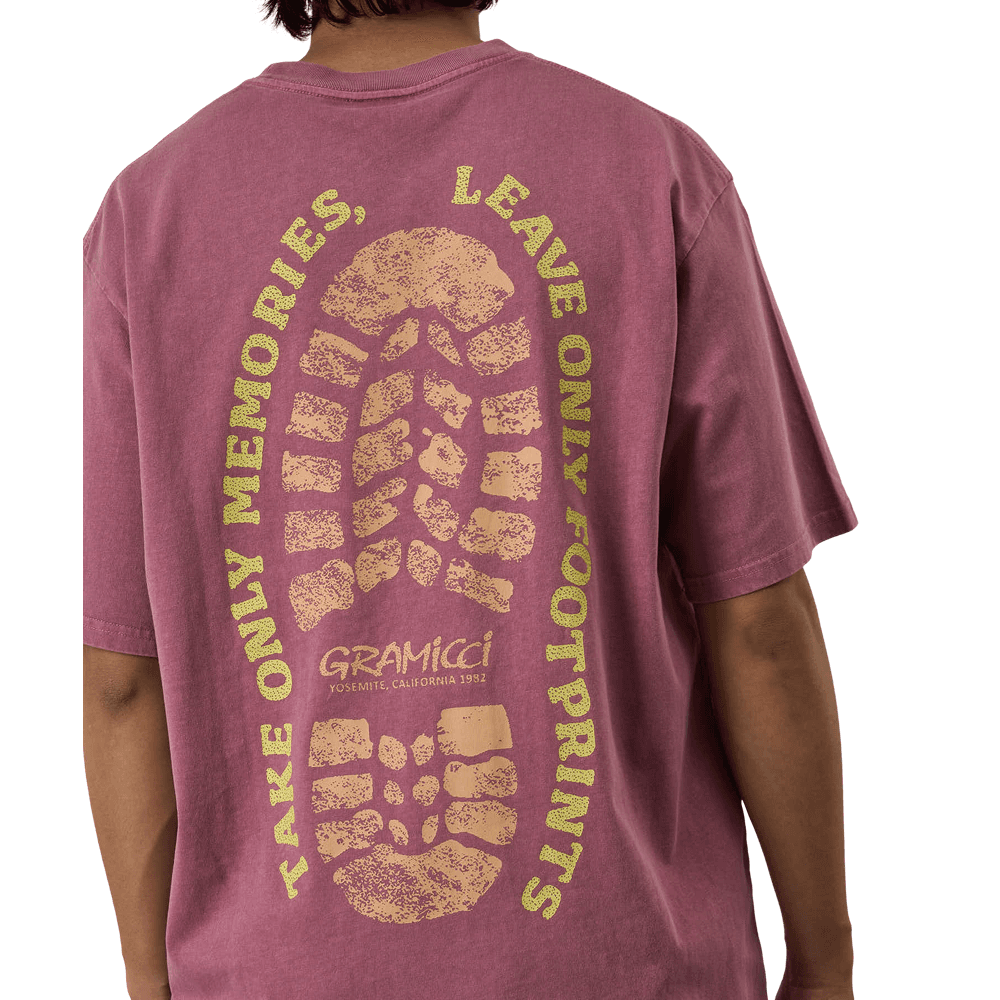 Footprints Tee Pigment Dyed Red Pigment, view: 2