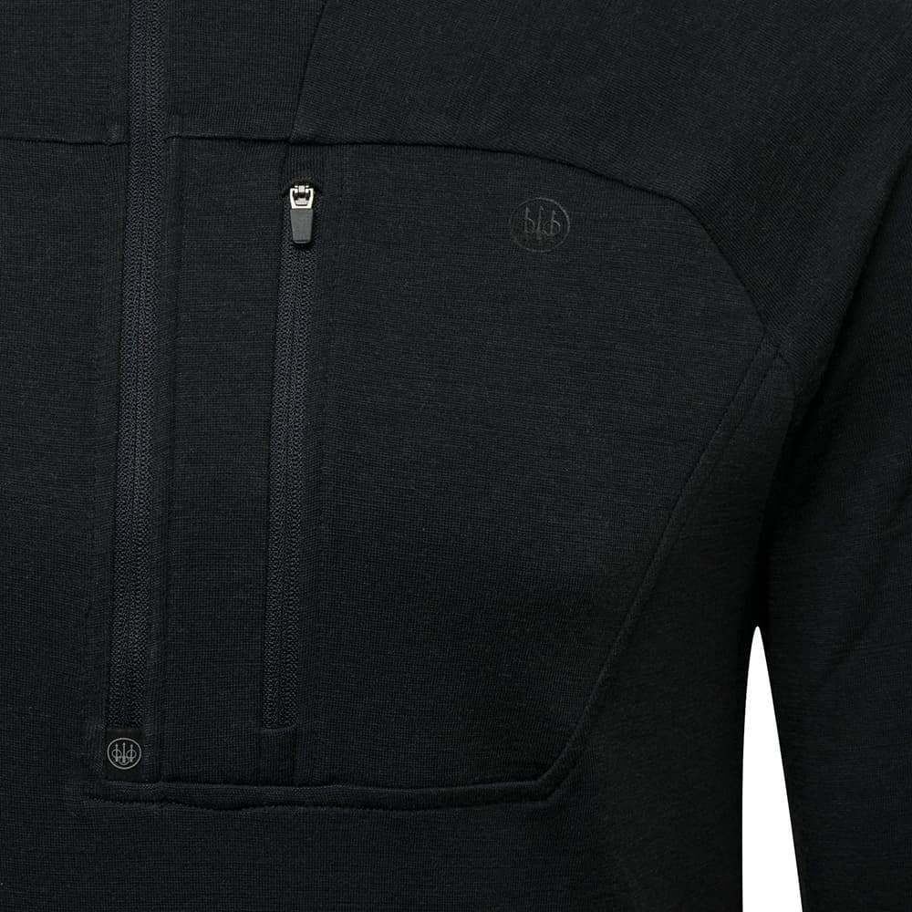 Apollo Merino Hoodie Black, view: 3