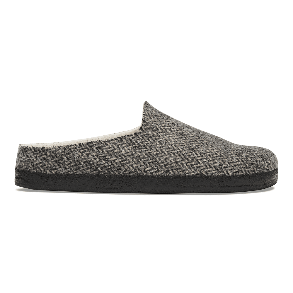Amsterdam Wrapped Dip Felt Narrow Dark Grey Herringbone, view: 1