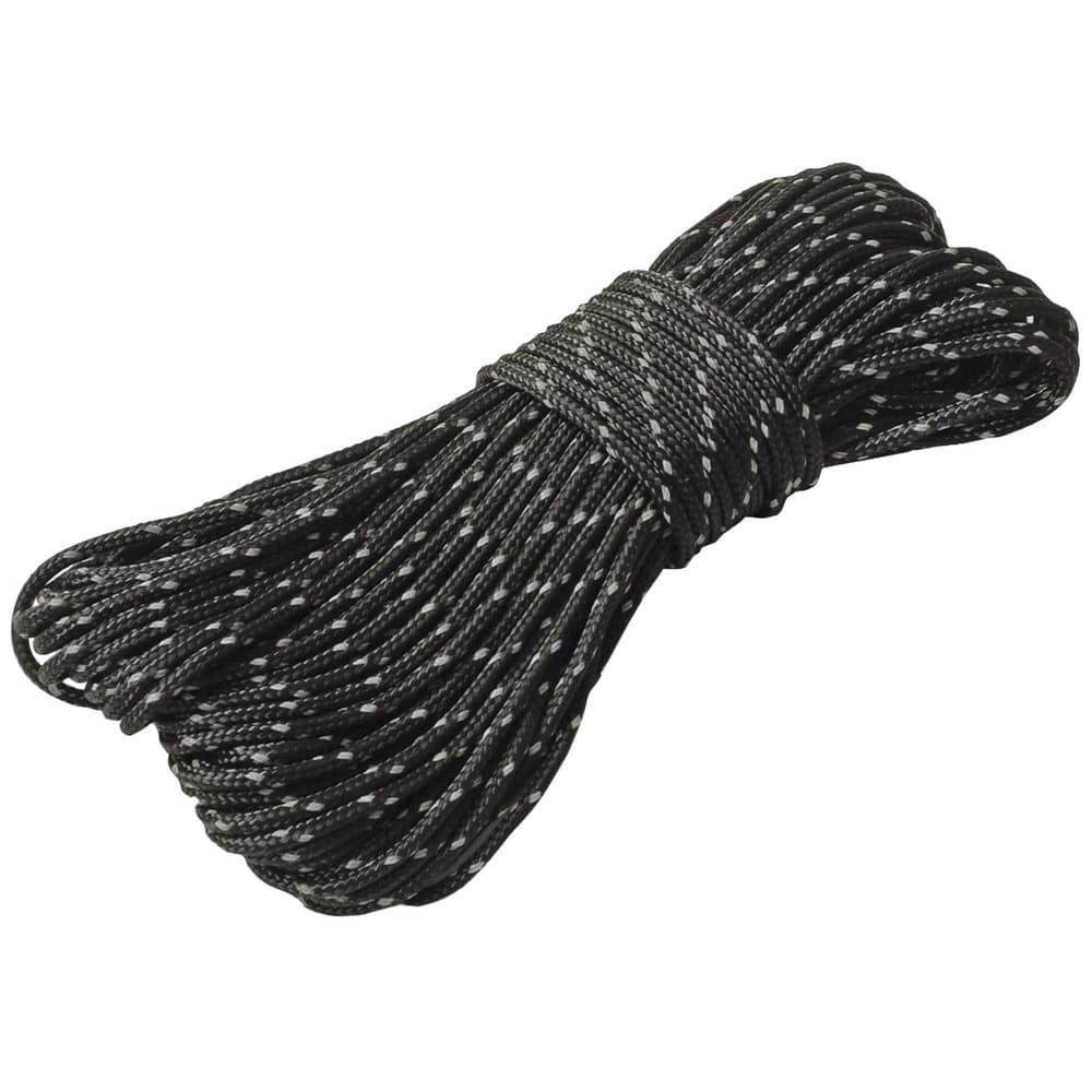 Reflective Dyneema Tent Cord 15M Black, view: 0