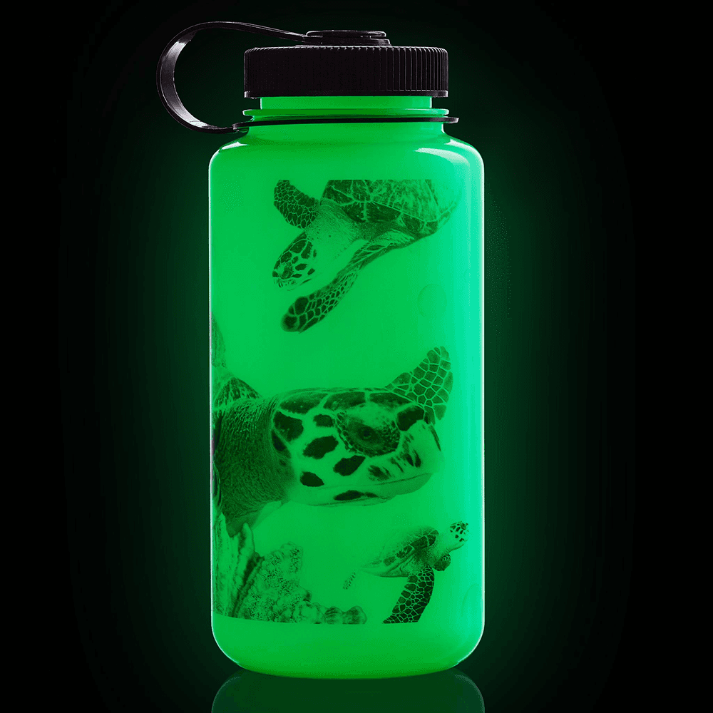 1 L Wm Bottle Glow W/Black Turtle, view: 3