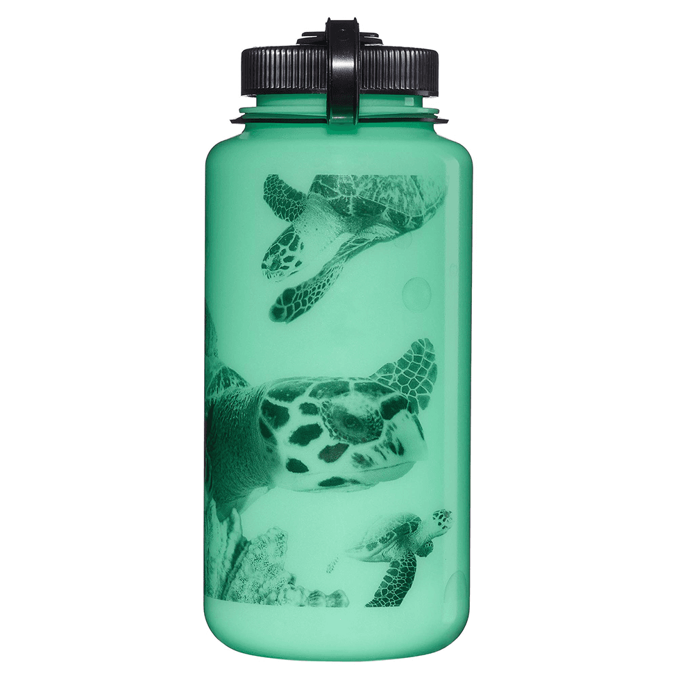 1 L Wm Bottle Glow W/Black Turtle, view: 0