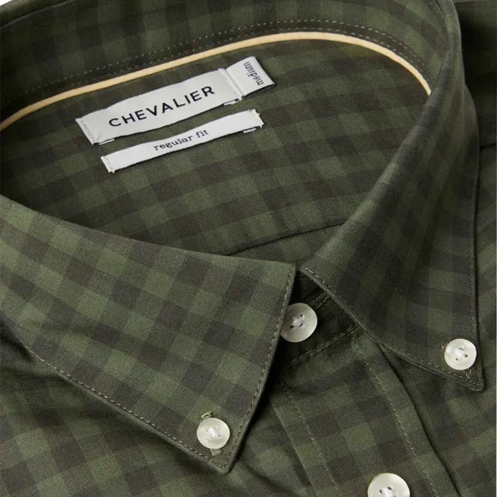 Betley Regular Fit Shirt Men Glade Green Checked, view: 2