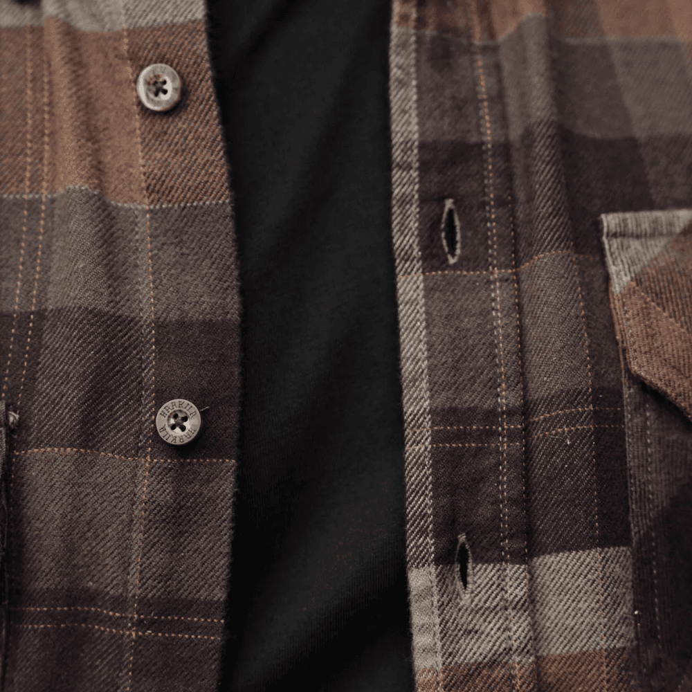 Asmund Langermet Skjorte Rust Brown Check, view: 4