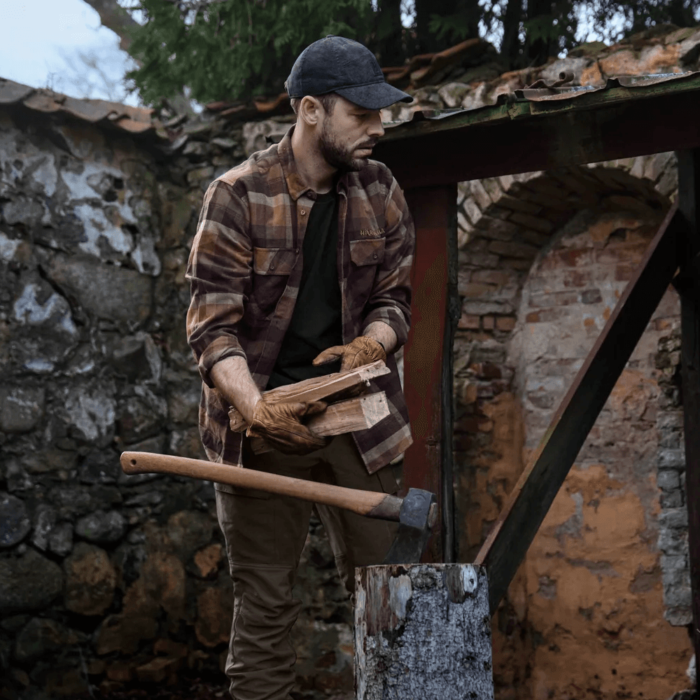 Asmund Langermet Skjorte Rust Brown Check, view: 5