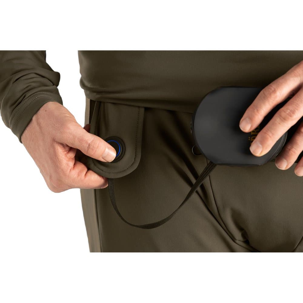 Heat Usb-C Långkalsonger Willow Green/Black, view: 2