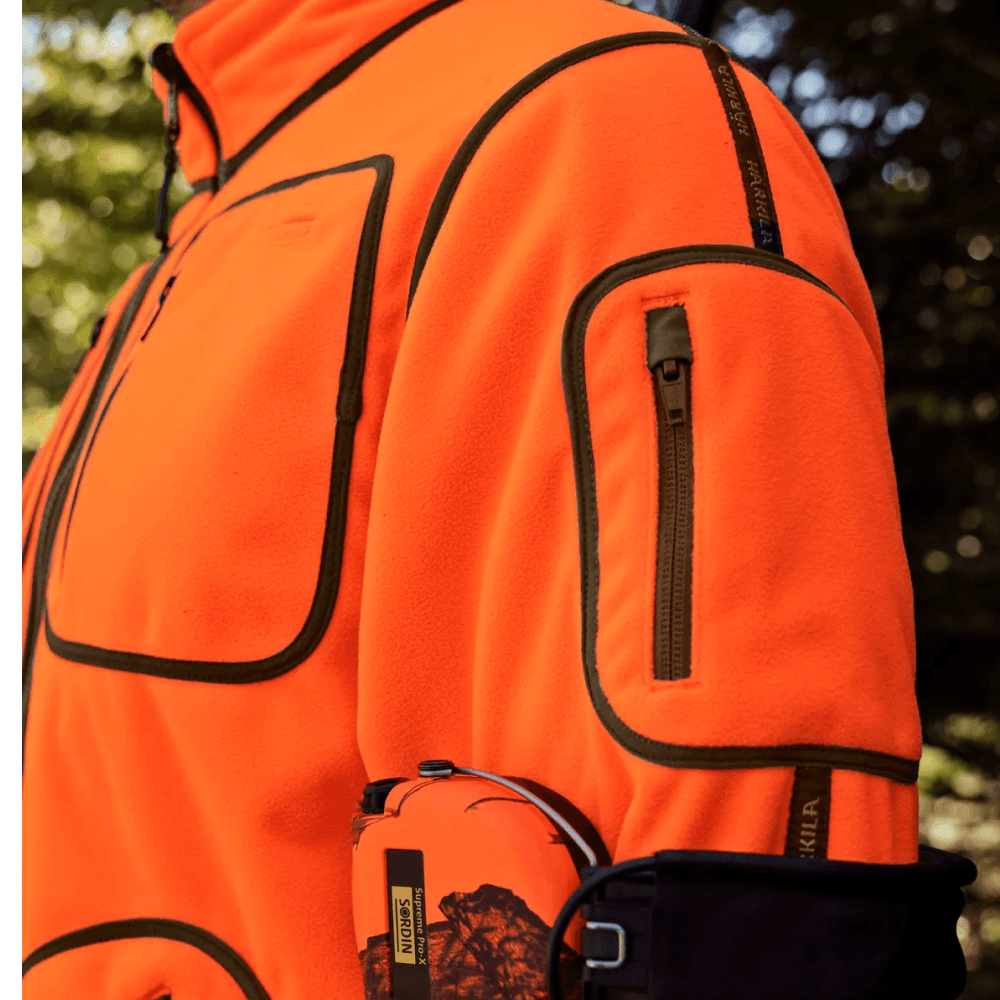 Kamko Blaze Rev. fleecejakke Orange Blaze/Willow Green, view: 2