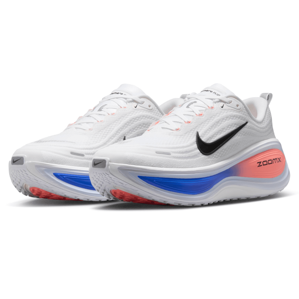 M's Vomero Plus Road Running Shoes White/Black-Atomic Pink-Racer Blue, view: 1