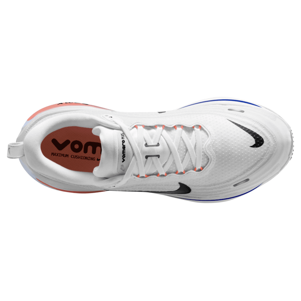 M's Vomero Plus Road Running Shoes White/Black-Atomic Pink-Racer Blue, view: 6