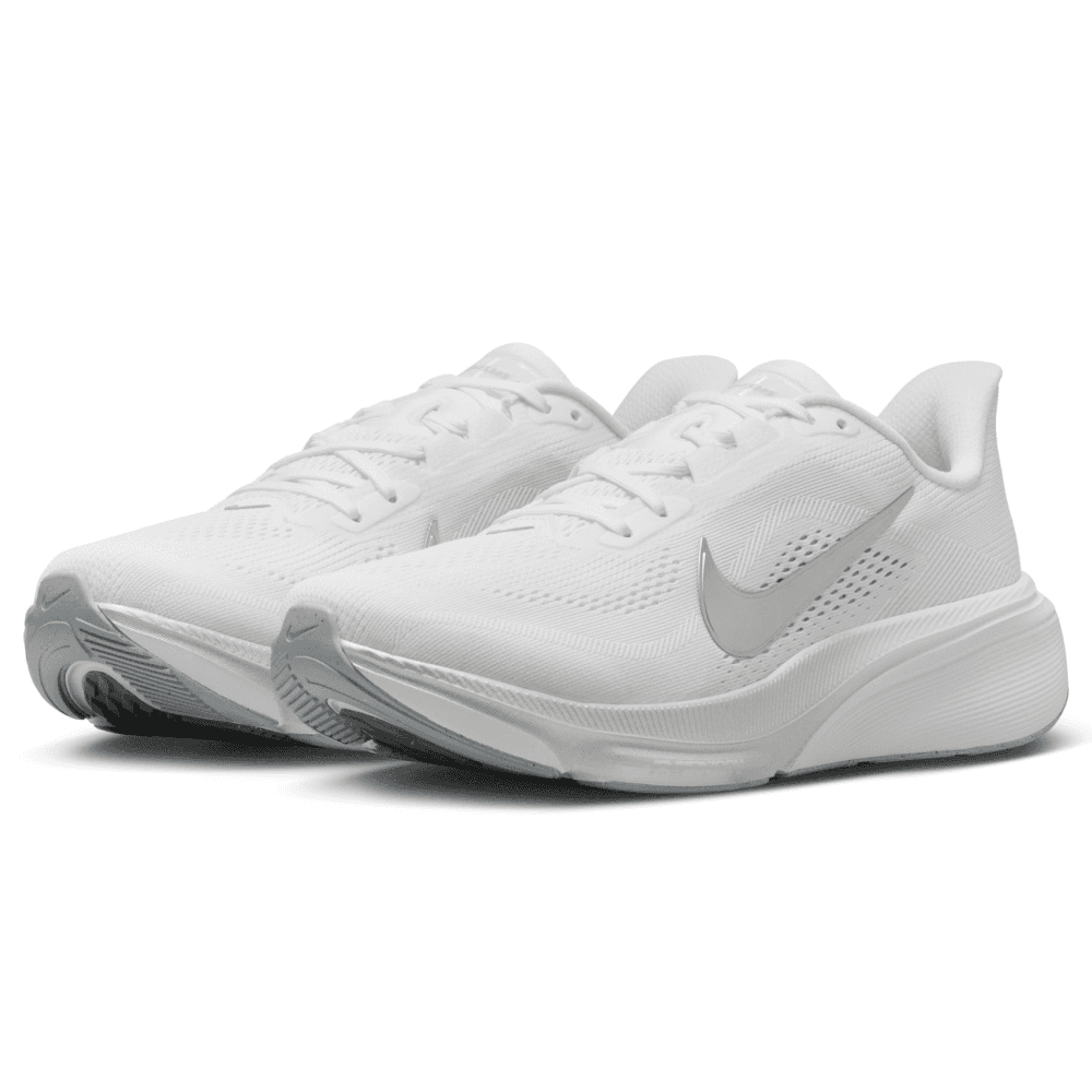 W's Pegasus 42 Road Running Shoes White/Metallic Silver-Wolf Grey, view: 1