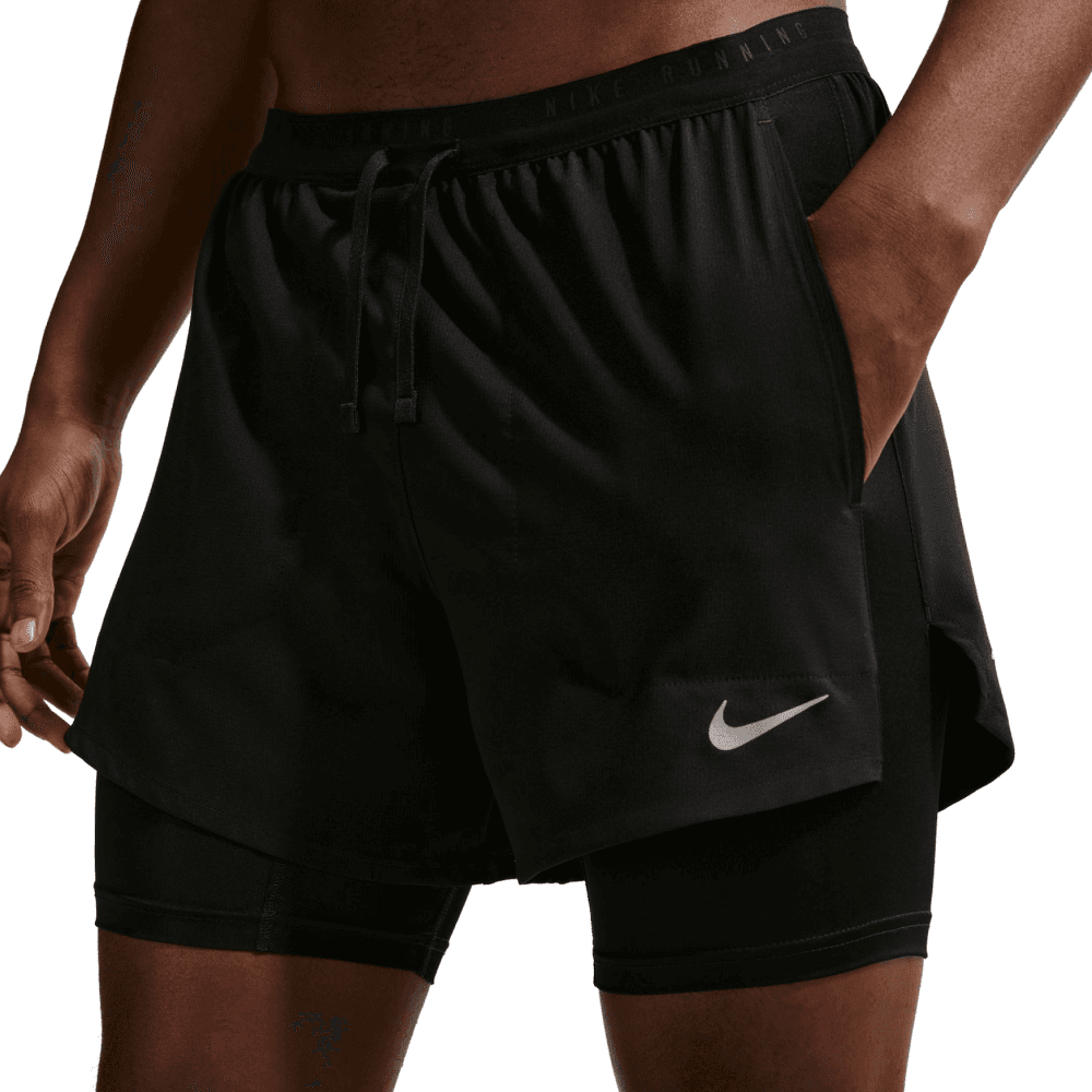 M's Stride Dri-Fit 5" Hybrid Running Shorts Black/Reflective Silv, view: 2