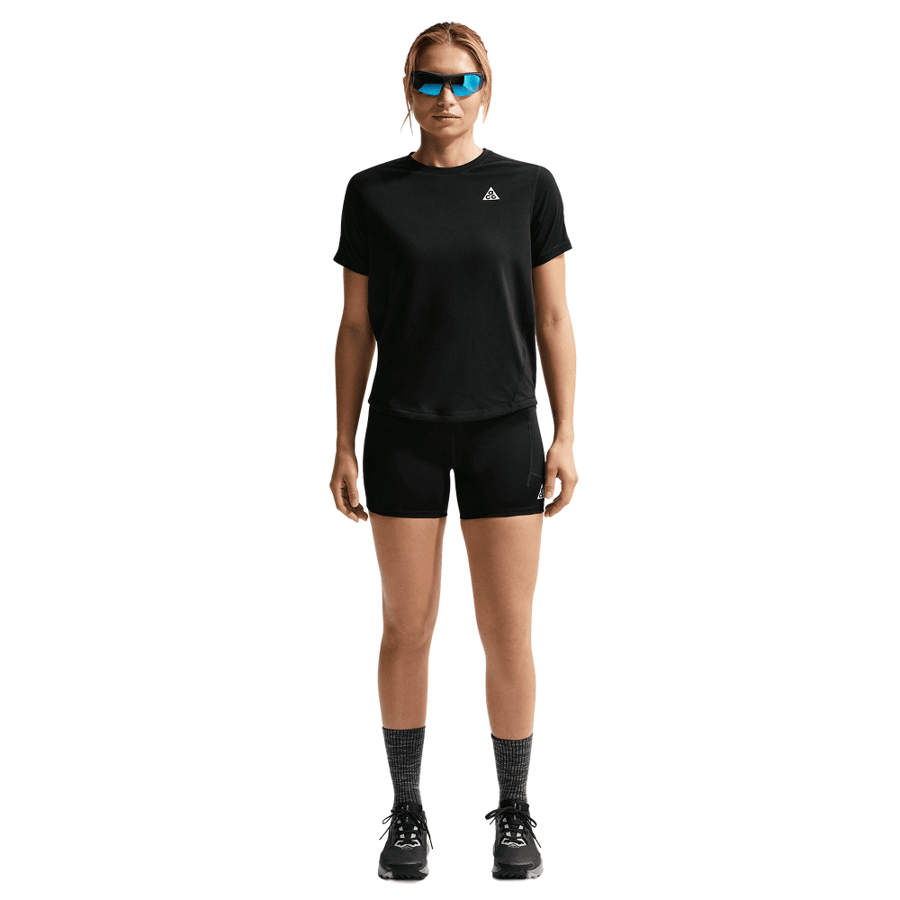 W's Acg Dri-Fit Short-Sleeve Trail Running Top Black/Summit White, view: 3