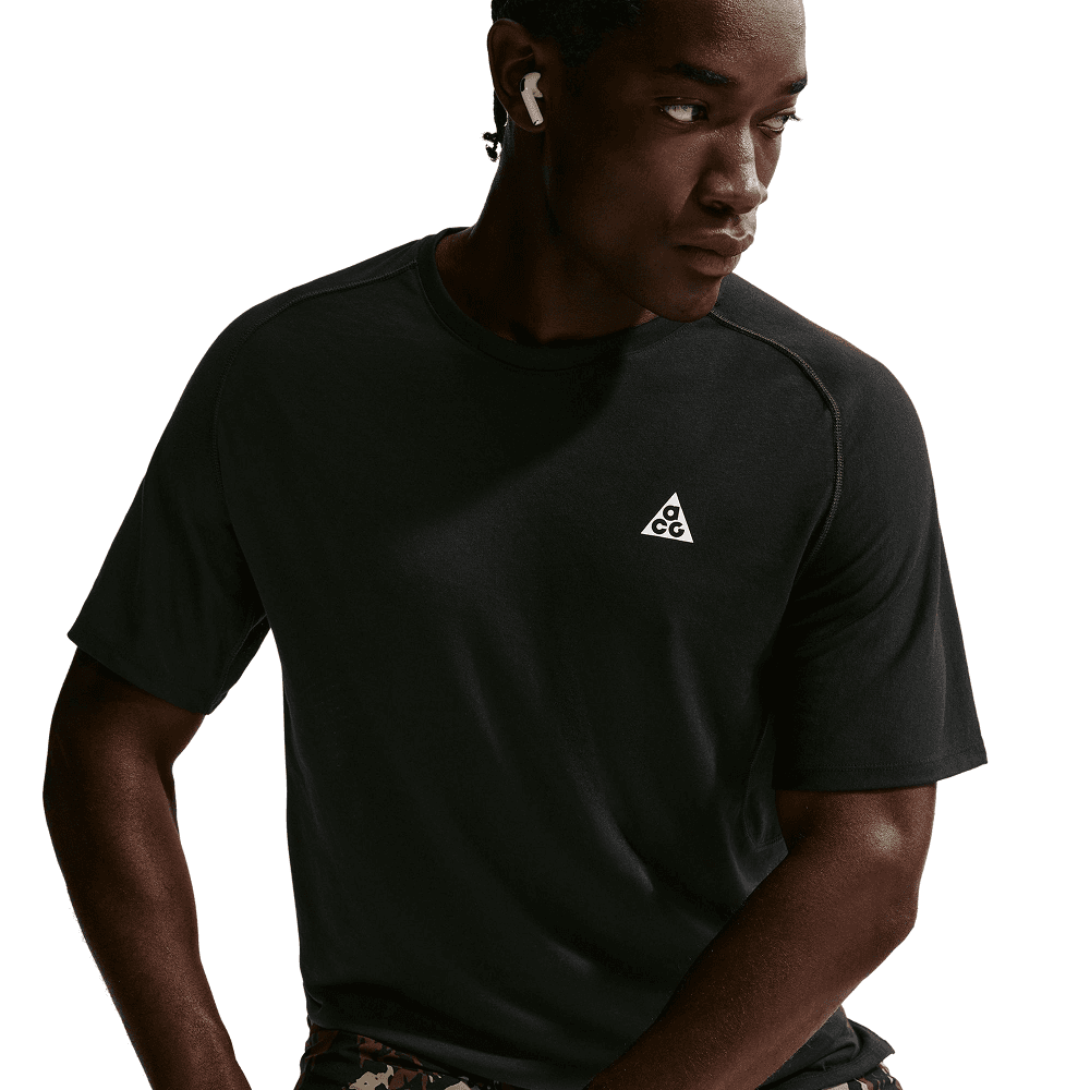 M's Acg "Solar Chase" Dri-Fit Adv Trail Running Top Black/Black/Summit White, view: 2
