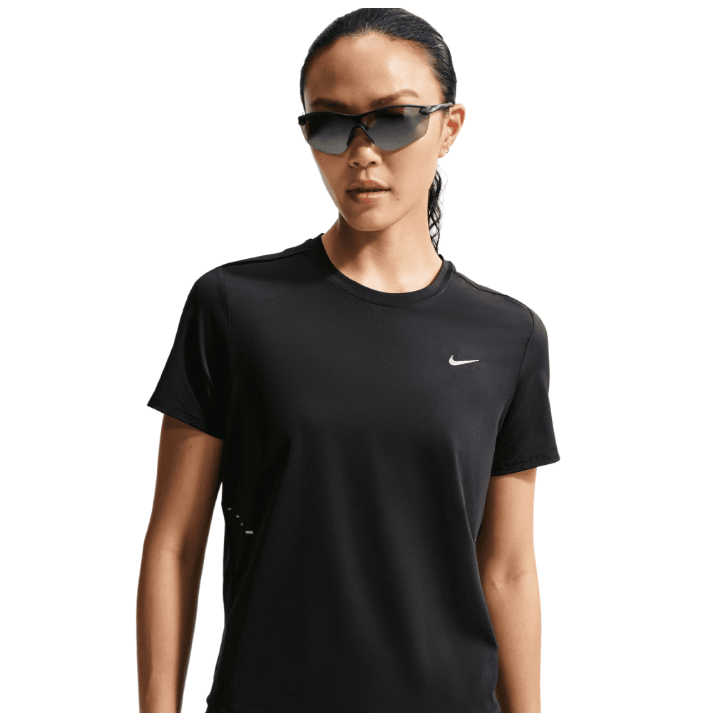 W's Swift Dri-Fit Short-Sleeve Running Top Black/Reflective Silv, view: 0
