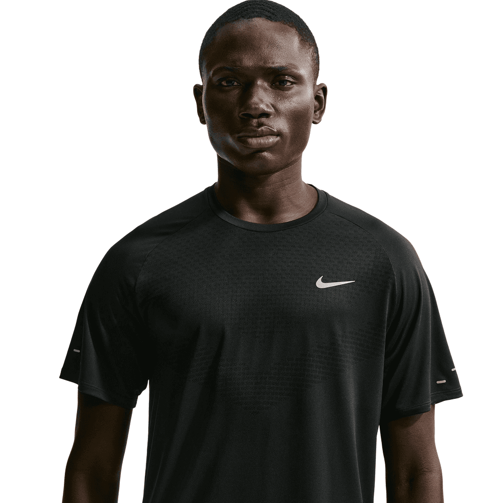 M's Stride Dri-Fit Adv Short-Sleeve Running Top Black/Reflective Silv, view: 0