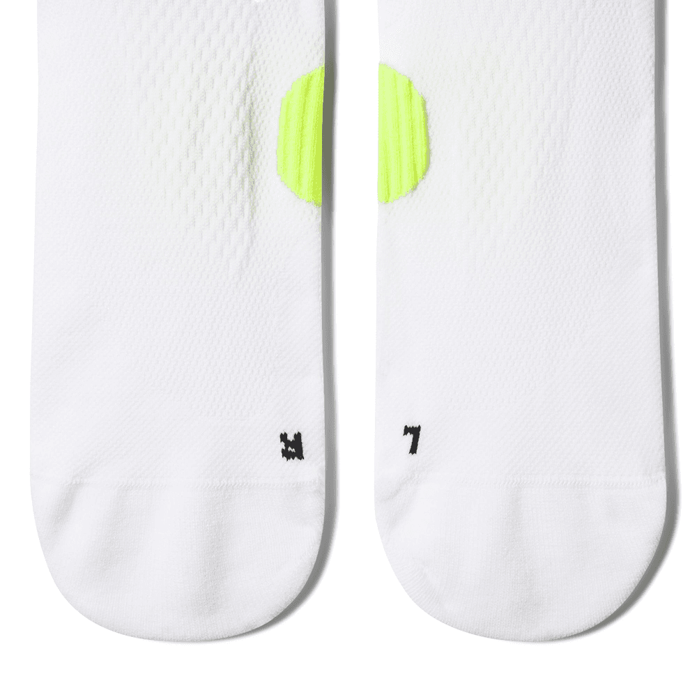 Run Midweight Running Micro-Crew Socks (1 Pair) White/Volt/Black, view: 3