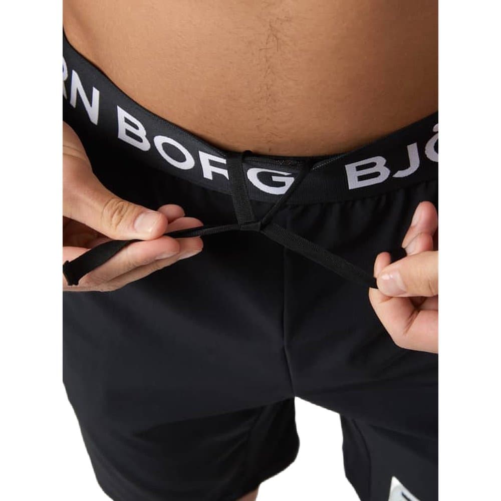 Borg 9" Shorts Black White Logo, view: 3