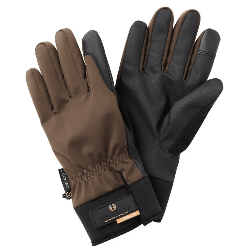 Waterproof Warm Shooting Gloves Leather Brown, view: 0