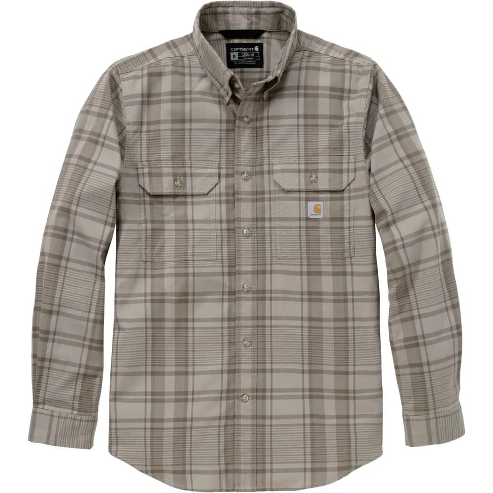 M's Fort Loose LS Plaid Shirt Gray Dunes, view: 0