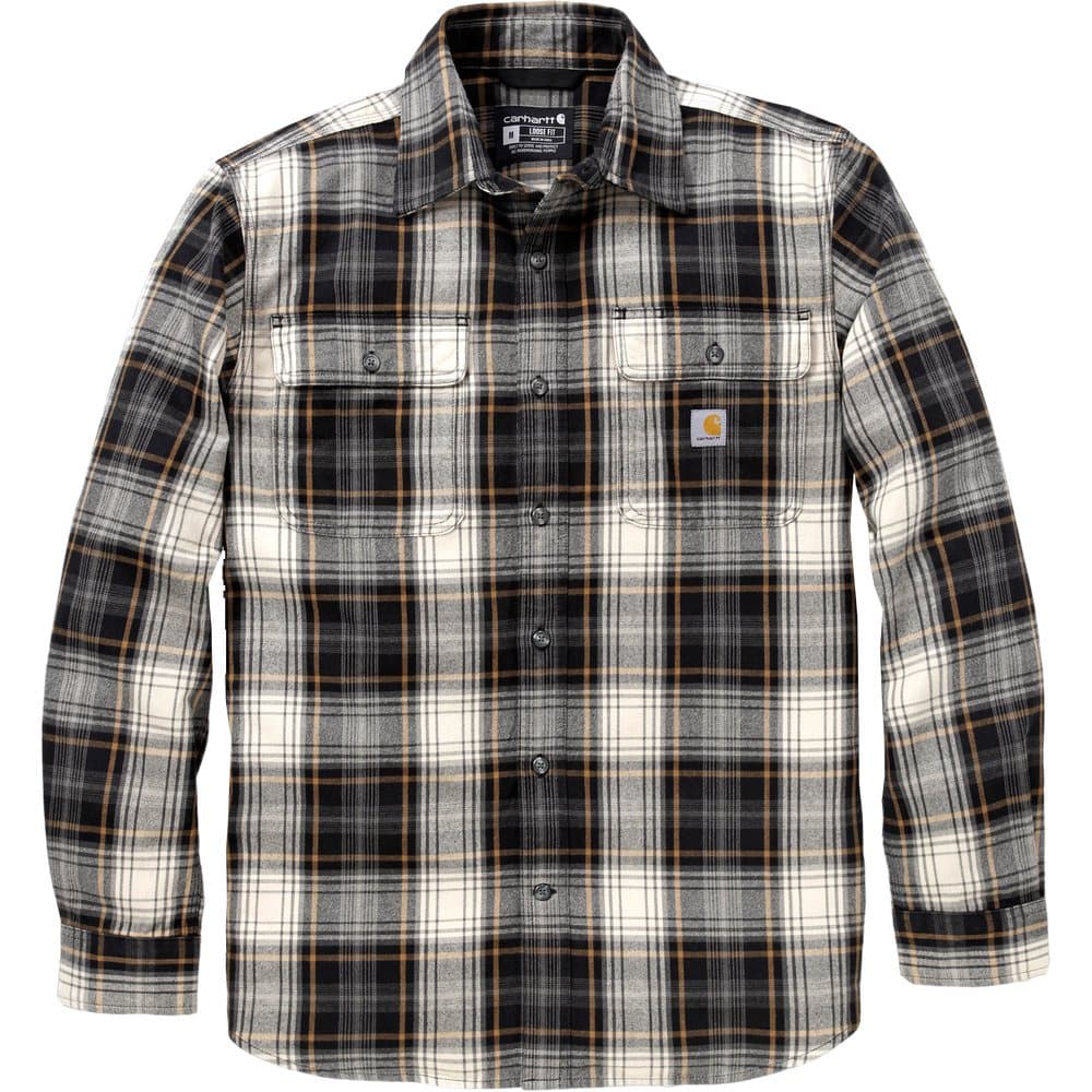 M's Hubbard Loose LS Plaid Shirt Black, view: 0