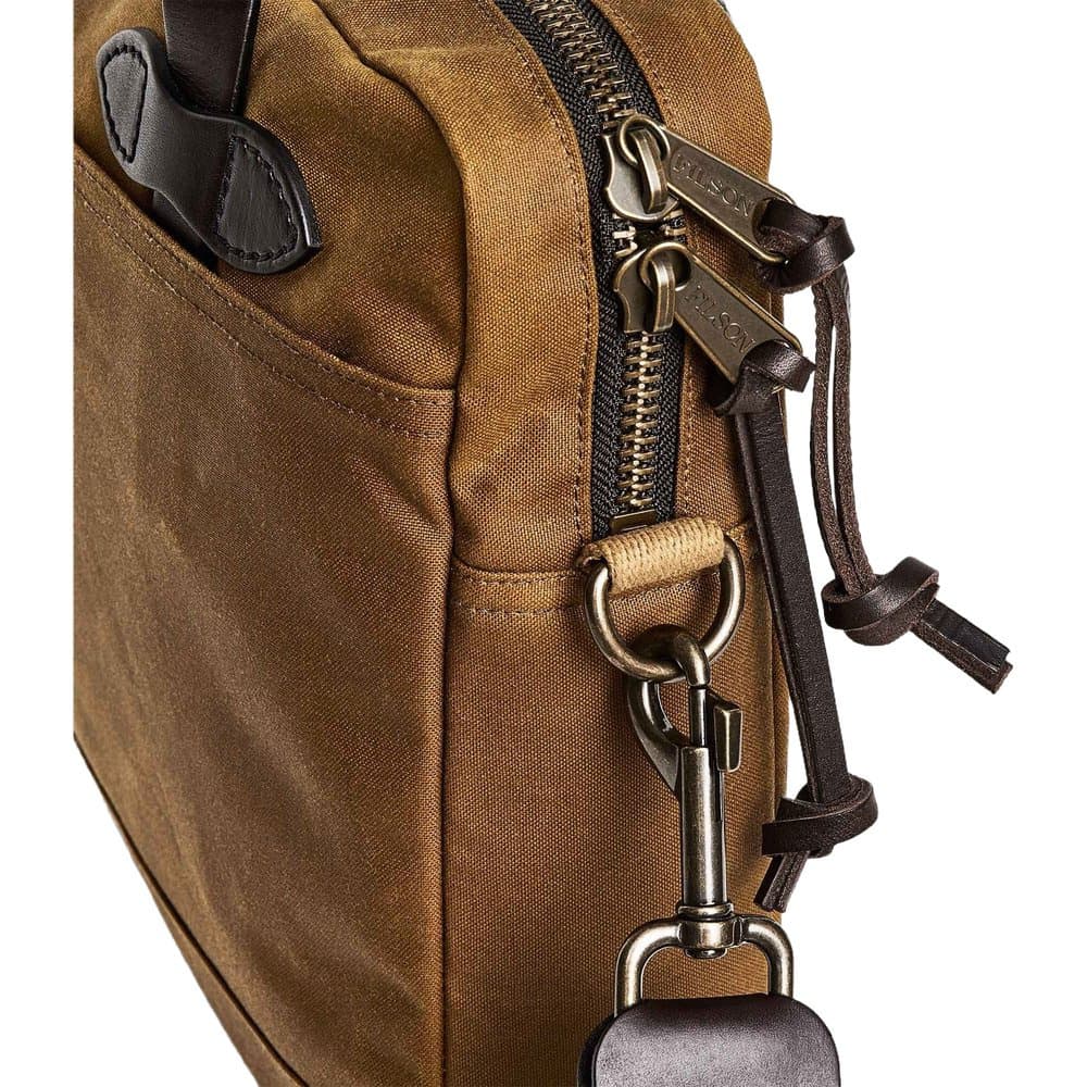 Tin Cloth Compact Briefcase Dark Tan, view: 4