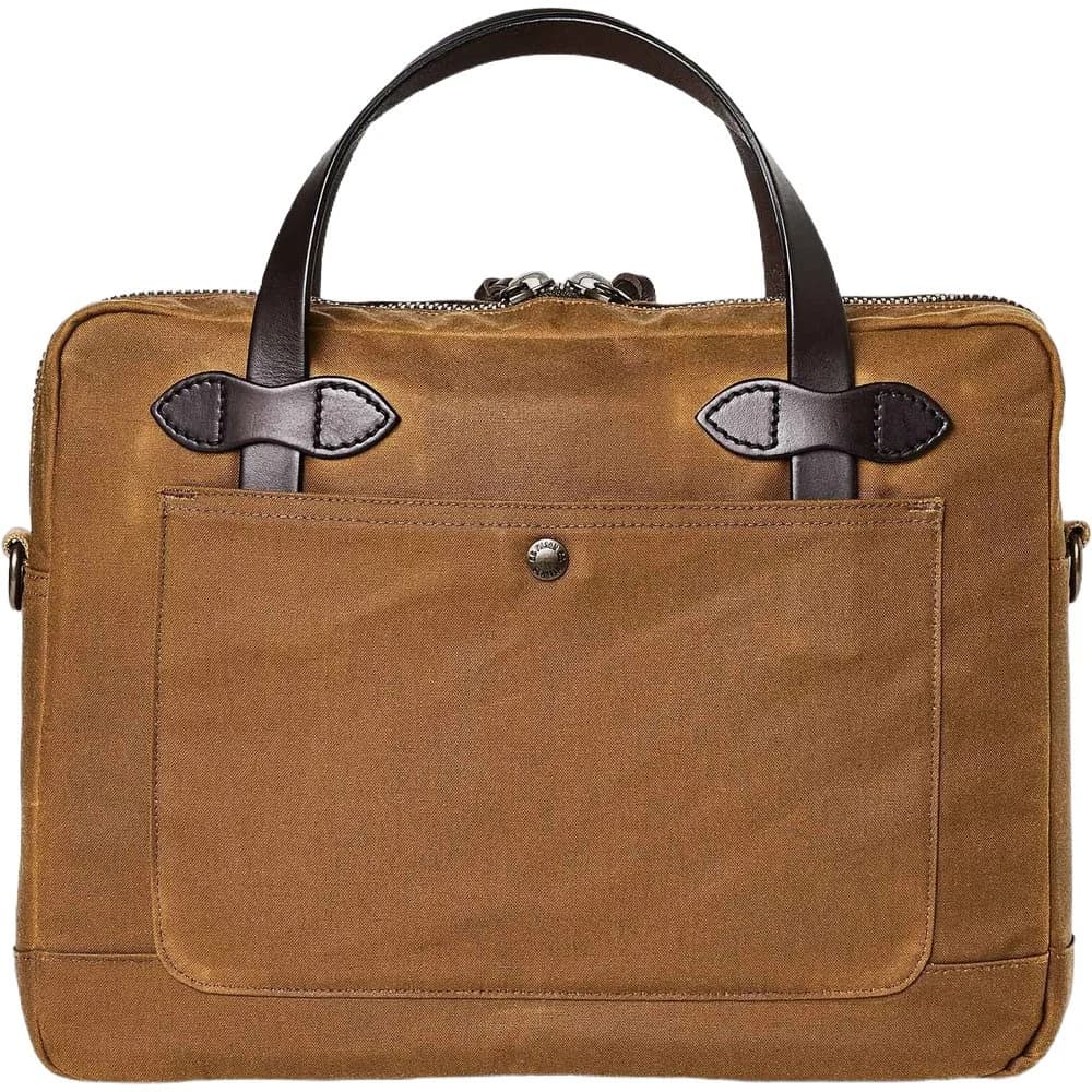 Tin Cloth Compact Briefcase Dark Tan, view: 1