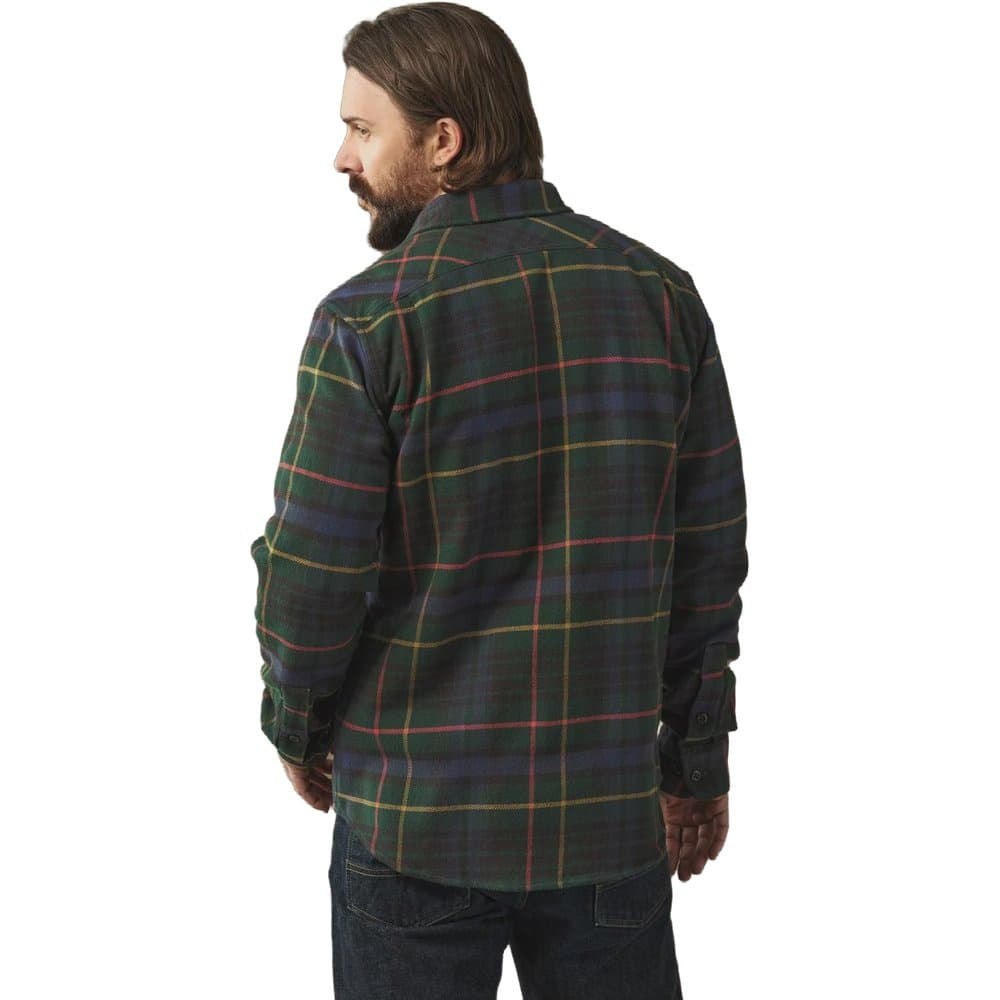 Vintage Flannel Work Shirt Green / Navy Plaid, view: 4