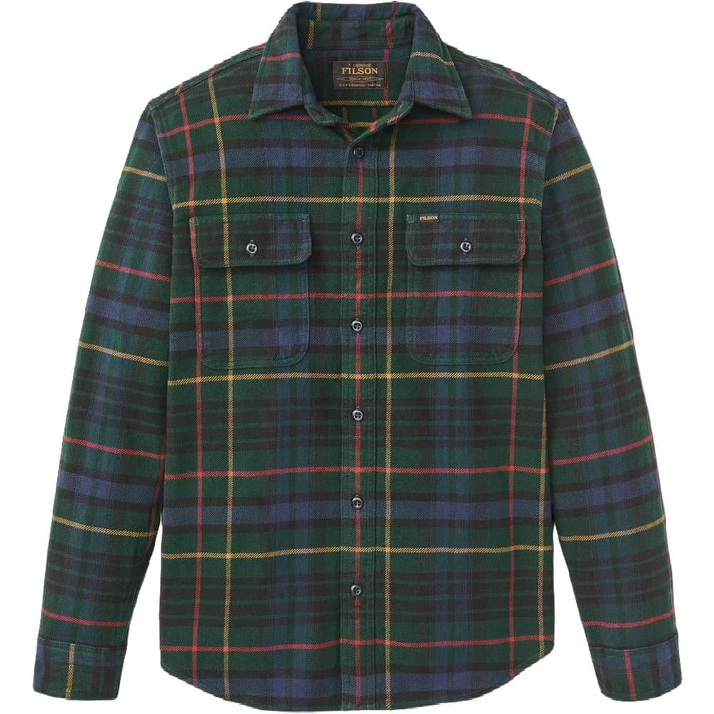 Vintage Flannel Work Shirt Green / Navy Plaid, view: 0