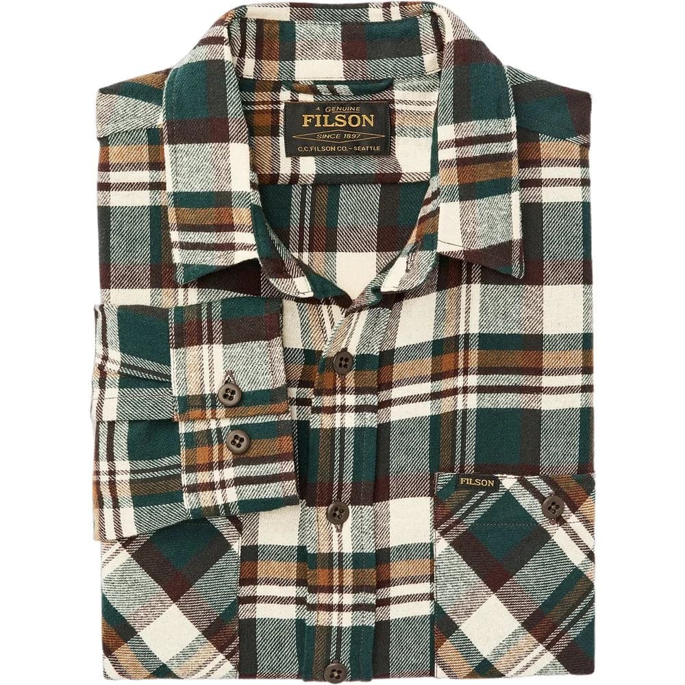 The Rangeland Flannel Shirt Green / Bronze Plaid, view: 2