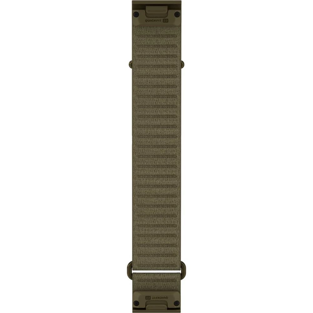 Quickfit 22 Watch Band Long Drab Green Comfortfit Fabric, view: 1