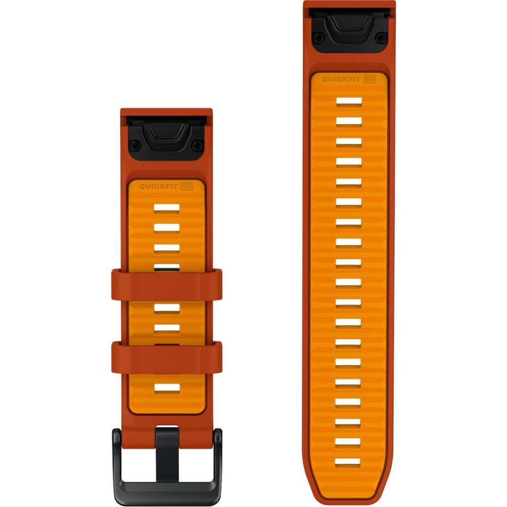 Quickfit 22 Watch Band Autumn Orange/Spark Orange Silicone, view: 1