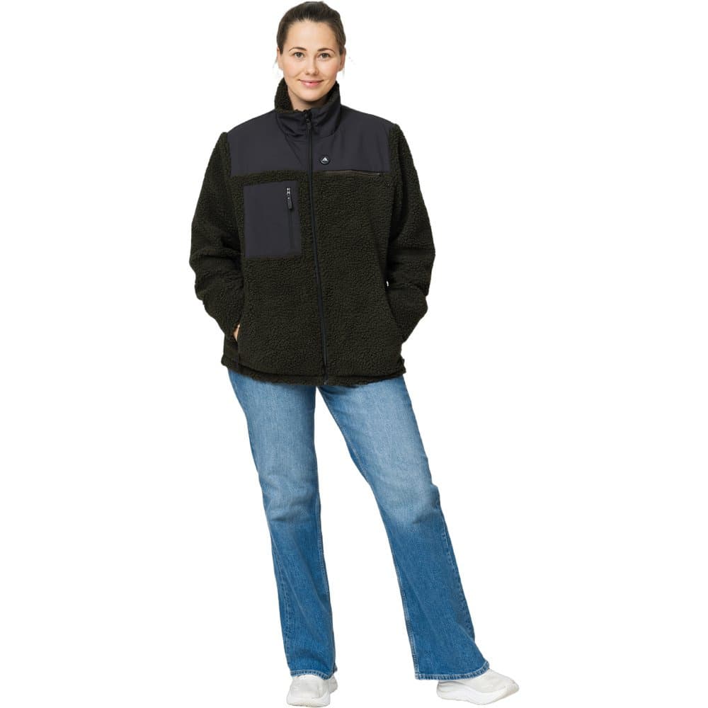 HeatX Hybrid Pile Jacket Olive/Black, view: 5
