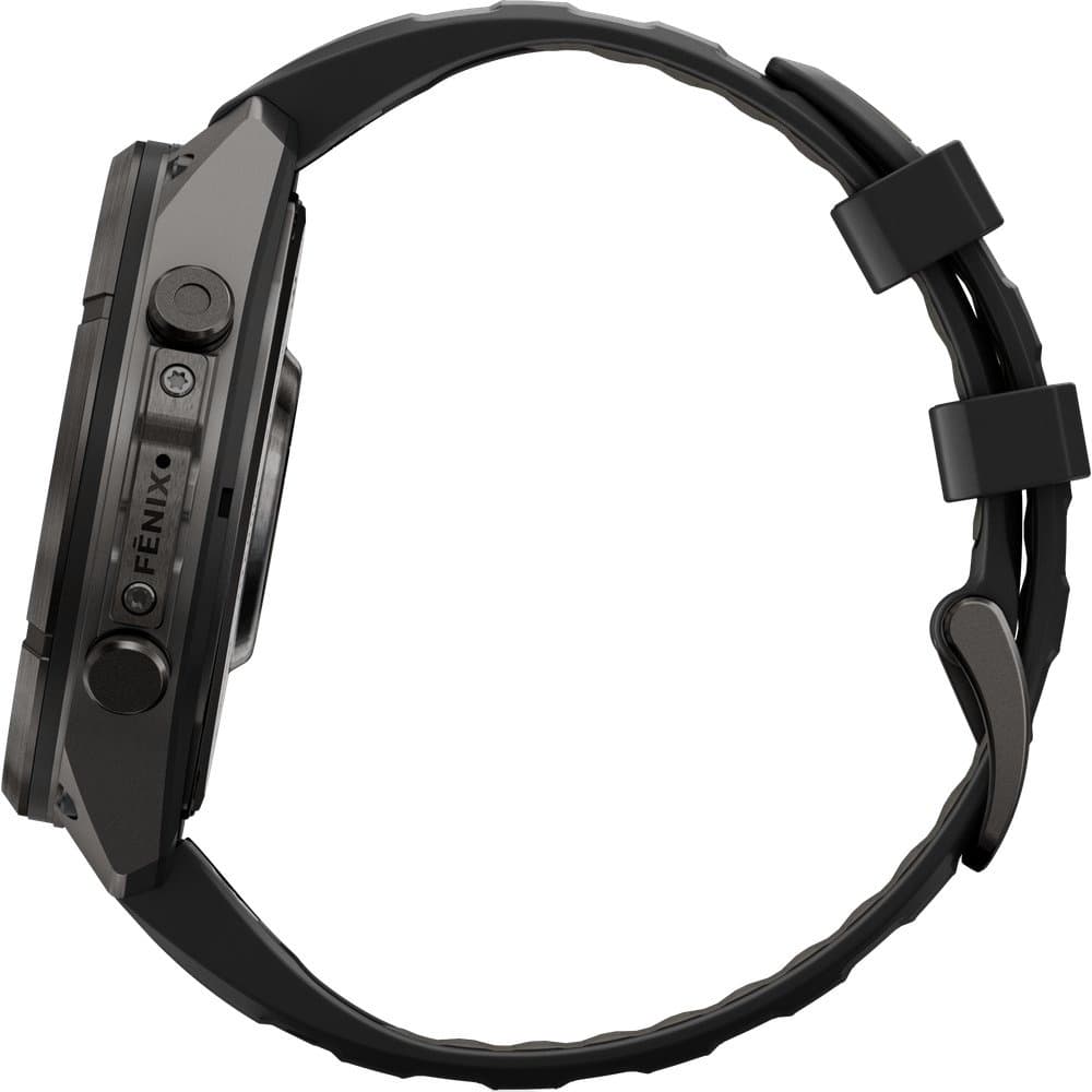 Fenix 9 Pro Inreach 47mm Dlc Smartwatch Carbon Gray Dlc Titanium With Black/Pebble Gray Silicone Band, view: 6