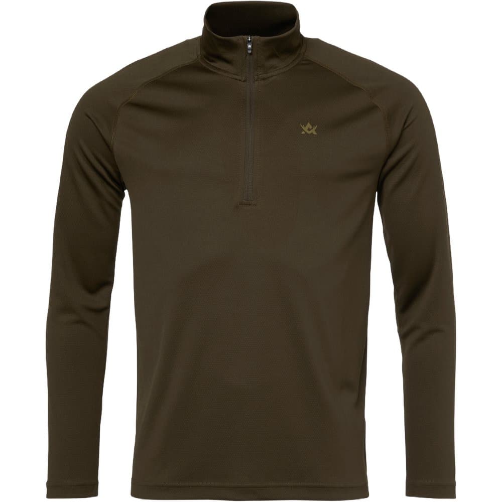 Cooldry Ms Half-Zip Top Solid Brown, view: 0
