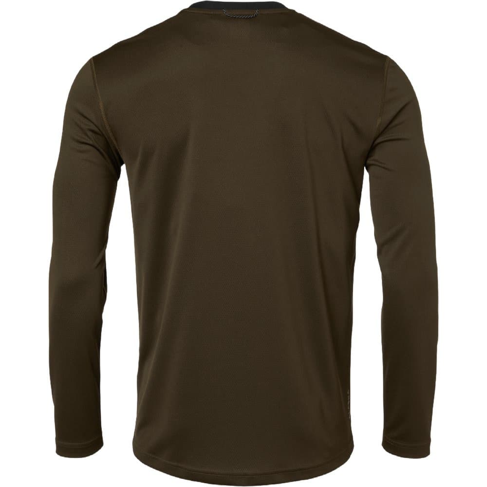 Cooldry Ms Ls T-Shirt Solid Brown, view: 1