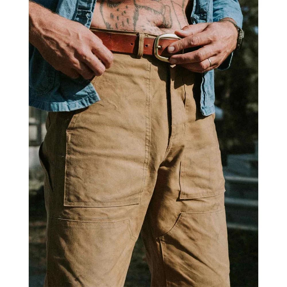 Waxed Workwear Pants Brown, view: 3