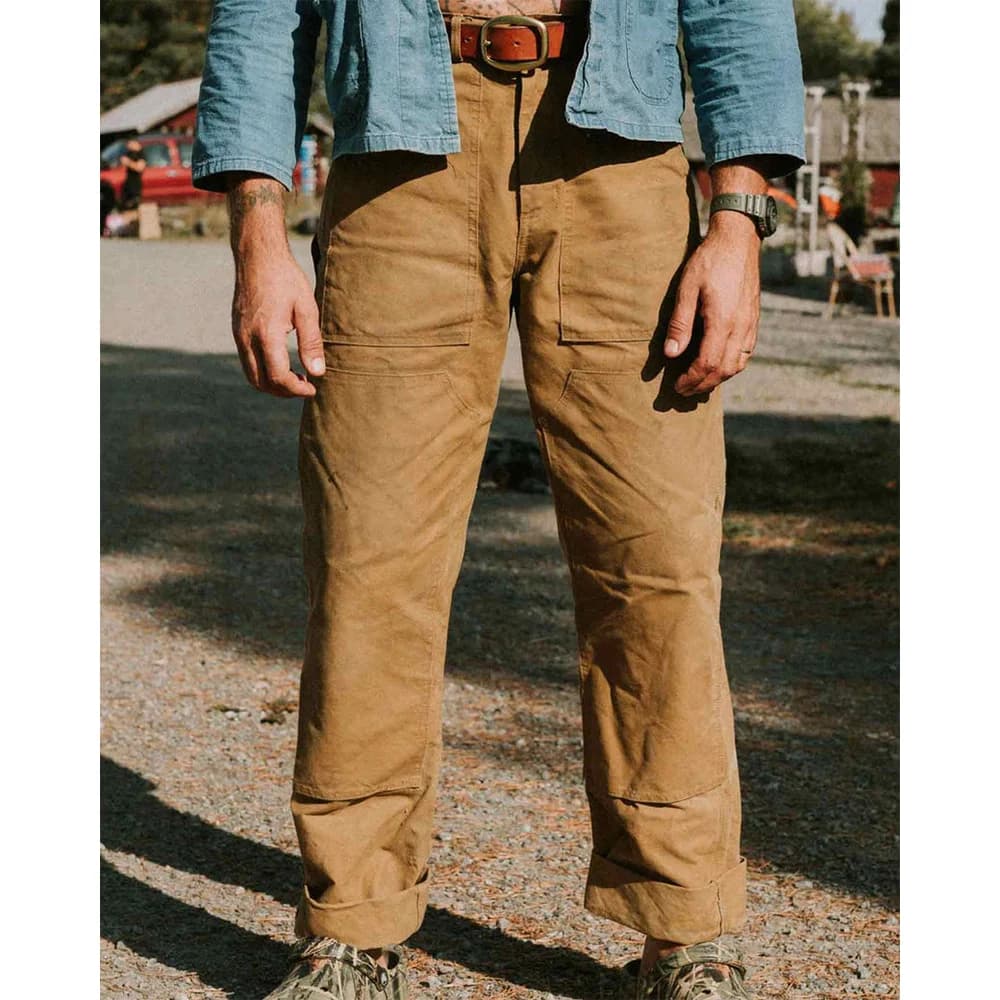 Waxed Workwear Pants Brown, view: 2