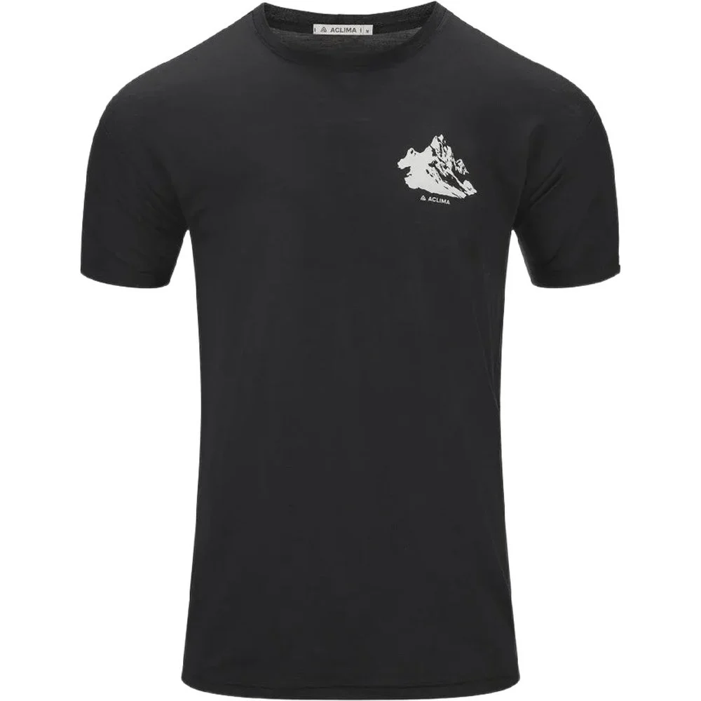 M's Lightwool 140 Classic Tee Mountain Jet Black, view: 0