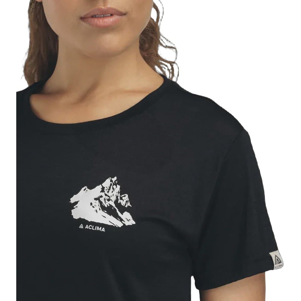 W's Lightwool 140 Classic Tee Mountain Jet Black, view: 3
