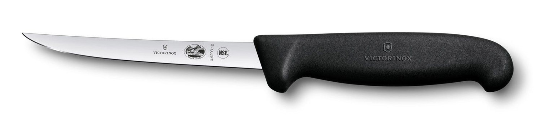 productImage: Slaktekniv 12 cm Svart Fibrox, rett ekstra smalt blad