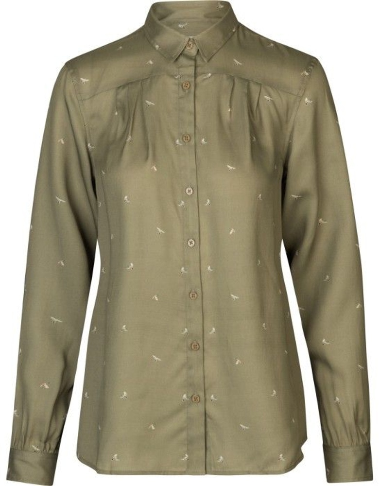 productImage: Abigail L/S Shirt Women Dust Green/Flying Ducks