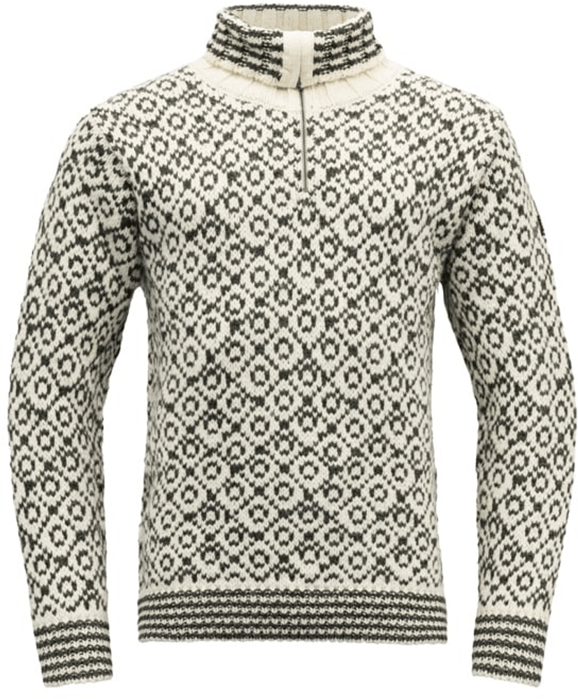 productImage: Svalbard Sweater Zip Neck Off White/Anthracite
