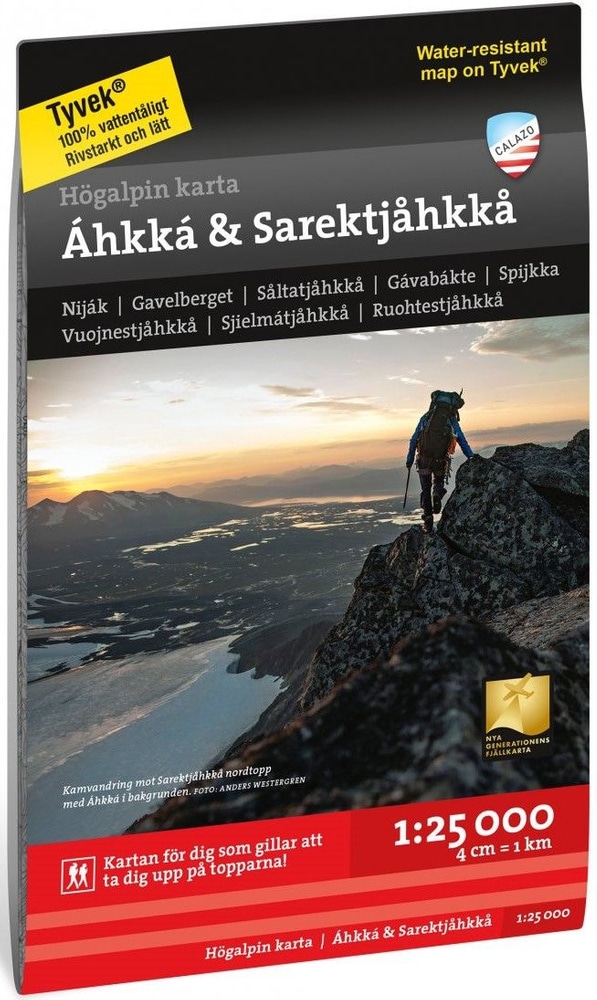 Högalpin karta: Áhkká & Sarektjåkkå 1:25 000, view: 1